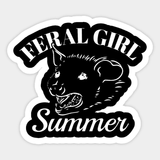 Feral Girl Summer Sticker